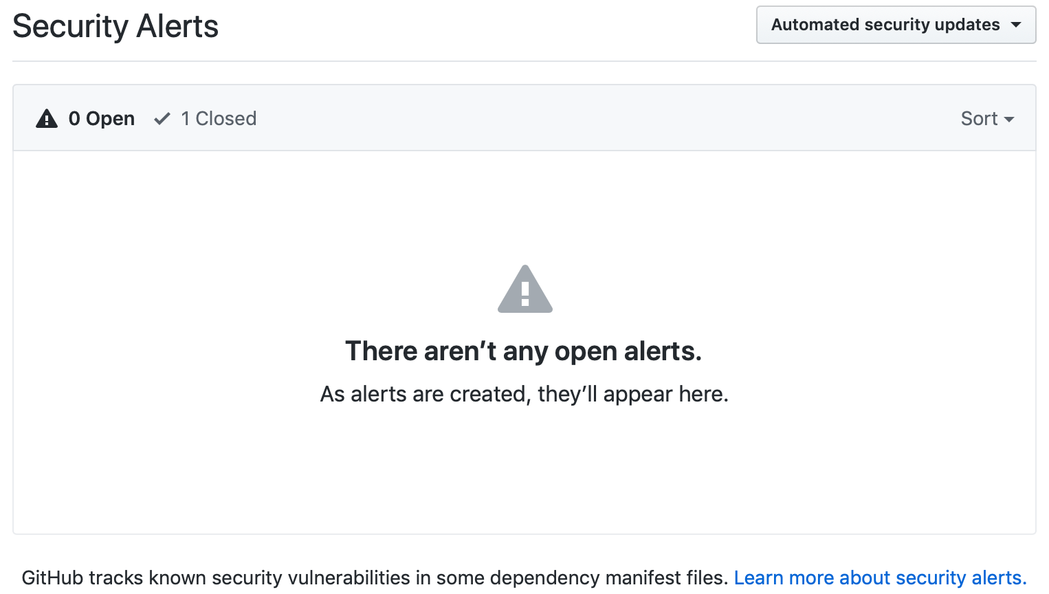 Github Security Alerts